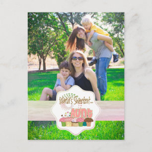 Weltweit süßestes Tante-Cupcake-Muster Postkarte