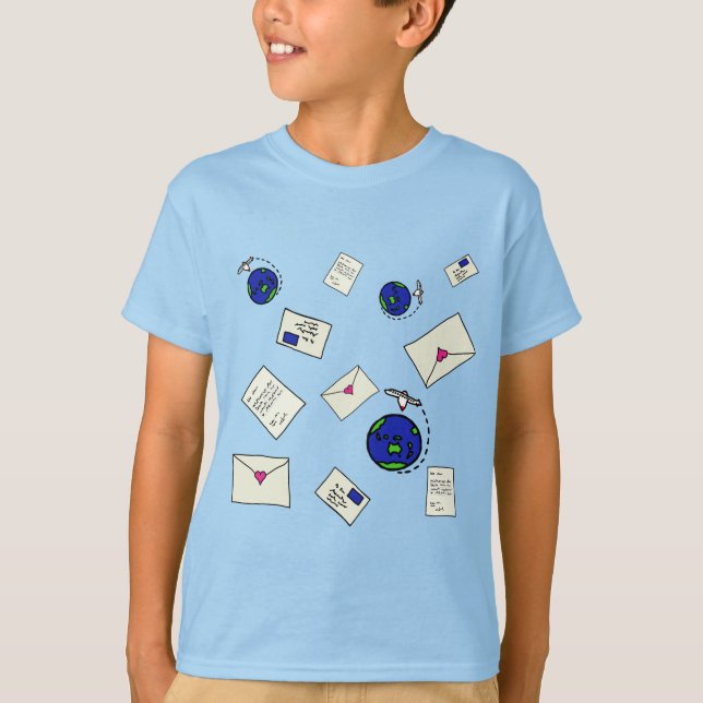 Weltweit verschicken T-Shirt (Vorderseite)