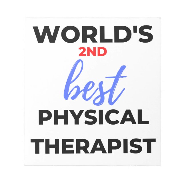 Weltweit zweitbester Physiotherapeut 2 Notizblock (Vorderseite)