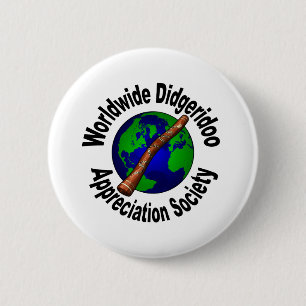 Weltweite Didgeridoo Anerkennungs-Gesellschaft Button