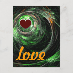Weltweite grüne Liebe - Postkarte