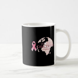 Weltweite Krebsbewusstseins-Schleife Hintergrund Kaffeetasse