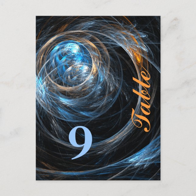 Weltweite Tischnummer Postkarte (Vorderseite)