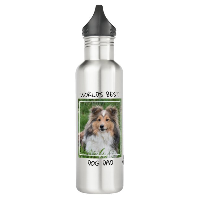 Weltweiter Bester Hund-Vater - Kundenspezifisches  Edelstahlflasche (Links)