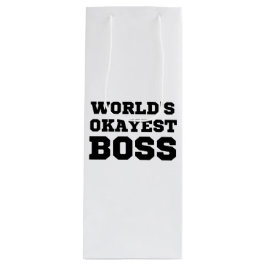 Weltweiter Superboss Geschenktüte Für Weinflaschen