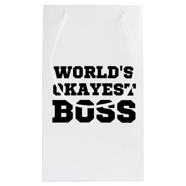 Weltweiter Superboss Kleine Geschenktüte (Rückseite)