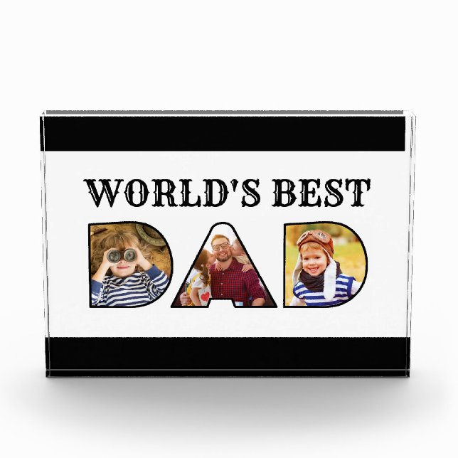 Weltweites bestes Vater-Zitat 3 - Fotocollage-Bloc Fotoblock (Vorderseite)