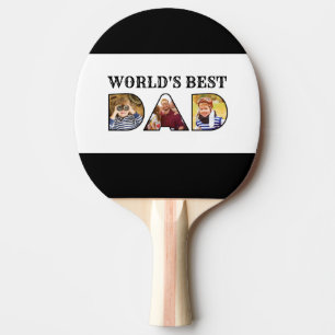Weltweites bestes Vater-Zitat 3 - Fotocollage-Bloc Tischtennis Schläger