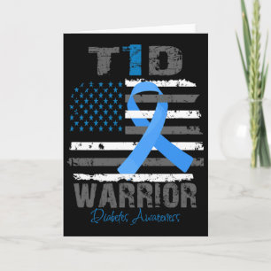 Weltweites Diabetes-Bewusstsein Blaues Band T1d Kr Karte
