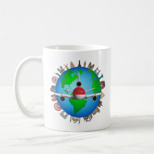 Weltweites Reiseerlebnis Kaffeetasse