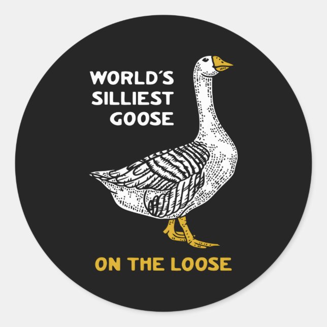 Weltweitestes Gänsedchen auf der Lose Runder Aufkleber (Vorderseite)