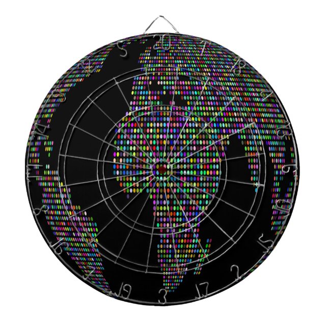 Weltweltweltweltkarte Dartscheibe (vorne)