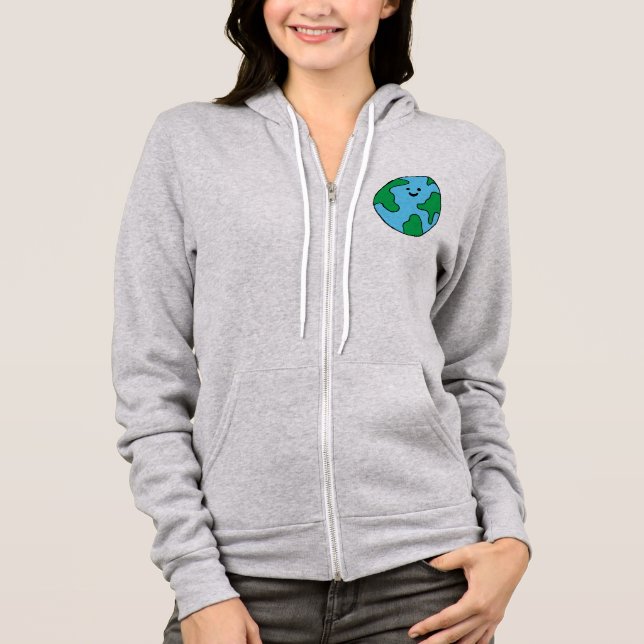 Weltwirtschaftliches Icon Happy Earth Clipart - Ec Hoodie (Vorderseite)