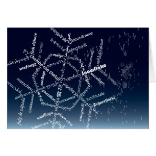 WeltWord-Schneeflockenkarte