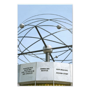 Weltzeituhr Fotodruck