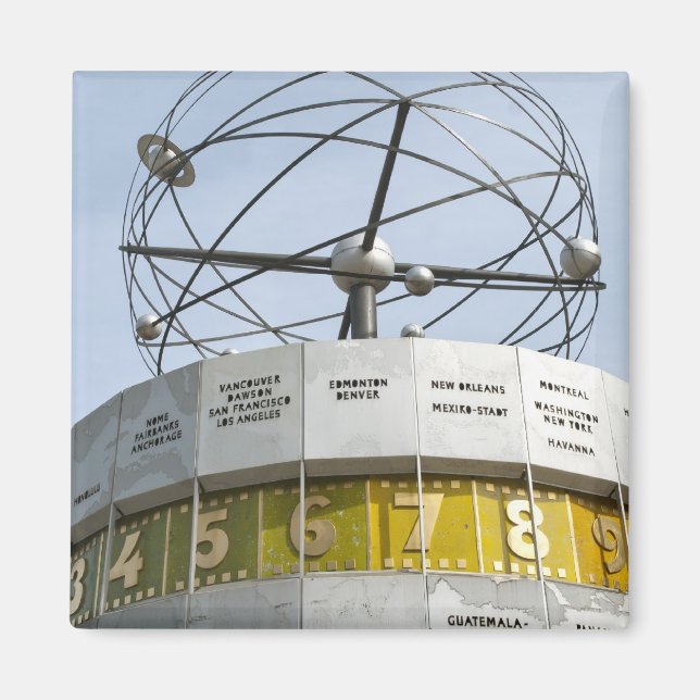 Weltzeituhr in Berlin Magnet (Vorne)