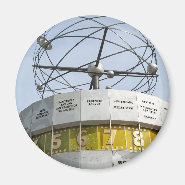 Weltzeituhr in Berlin Magnet (Vorne)