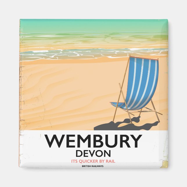 Wembury Devon Beach Reiseplakat Magnet (Vorne)
