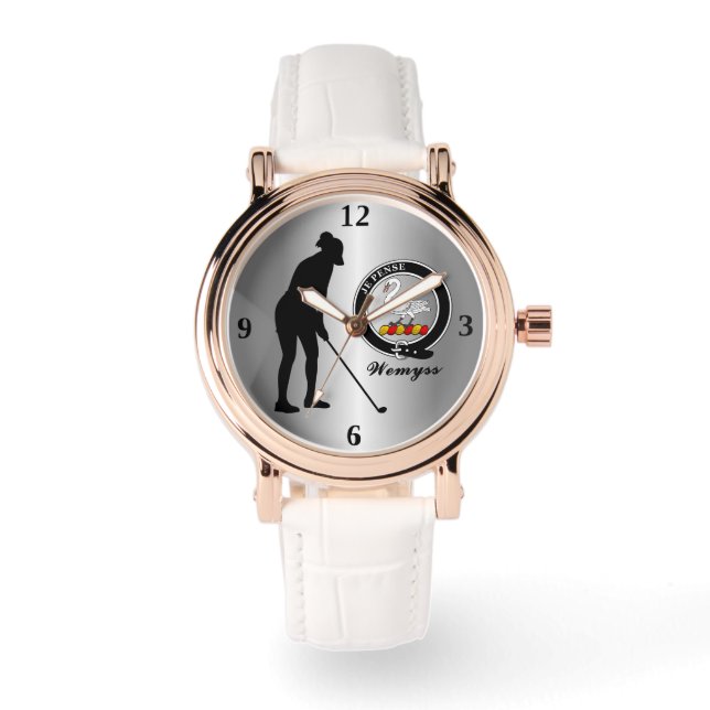 Wemyss Clan Abzeichen (Hers) Golf Armbanduhr (Vorderseite)