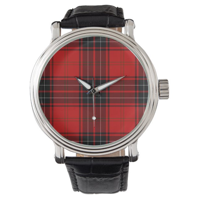 Wemyss tartan red black kariert armbanduhr (Vorderseite)