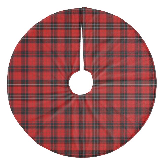 Wemyss tartan red black kariert fleece weihnachtsbaumdecke (Vorderseite)