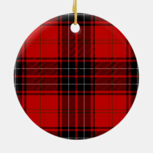 Wemyss tartan red black kariert keramikornament