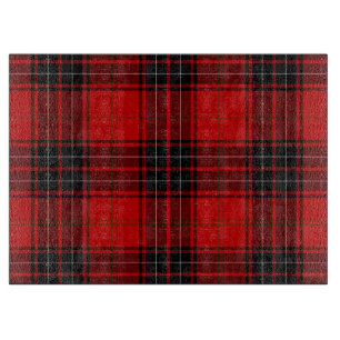 Wemyss tartan red black kariert schneidebrett