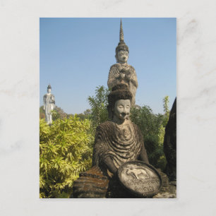 Wen beten Sie? Nong Khai, Isaan, Thailand Postkarte