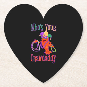 Wen deine Crawdaddy Mardi Gras Crawfish Beads Mask Untersetzer