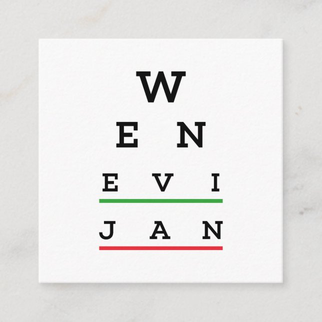 WEN EVIJAN BEGLEITKARTE (Vorderseite)