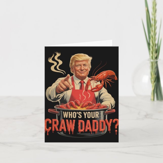 Wen Ihr Crawdaddy Crawfish Funny Cajun Boil Seaf Karte (Vorderseite)