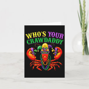 Wen Ihr Crawdaddy Crawfish Jester Beads Funny Ma Karte