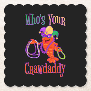 Wen Ihr Crawdaddy Mardi Gras Crawfish Beads Maske Untersetzer