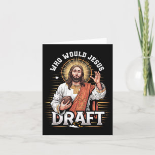 Wen würde Jesus entwerfen Fantasy Football Fan Chr Karte