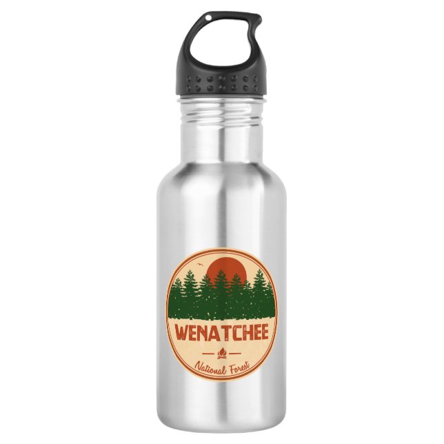 Wenatchee National Forest Edelstahlflasche (Vorderseite)