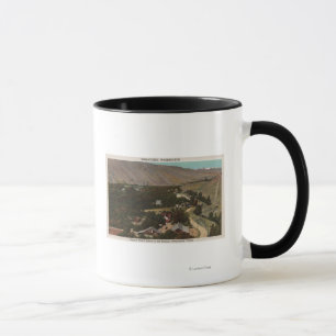 Wenatchee, WABirds Auge der Ranch im Tal Tasse