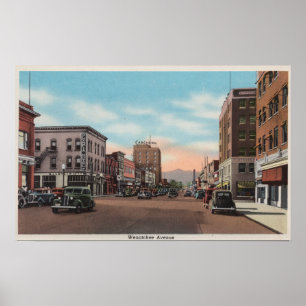 Wenatchee, WAStreet View der Wenatchee Ave. Poster