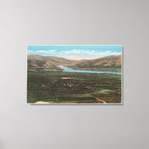 Wenatchee, WAView des Tales u. Columbia River Leinwanddruck