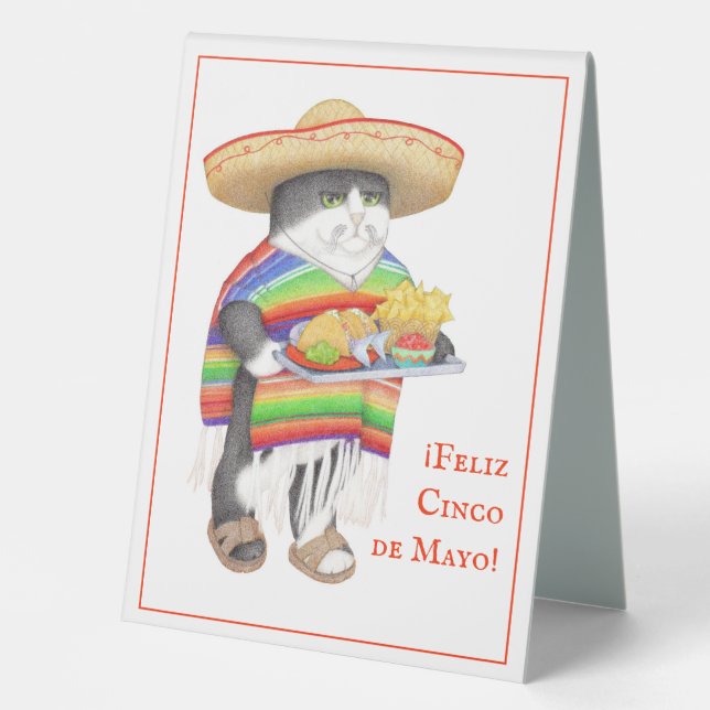 WENDELITO Cinco de Mayo 6"x8" Tafelzeitszeichen Tischaufsteller (Vorderseite)