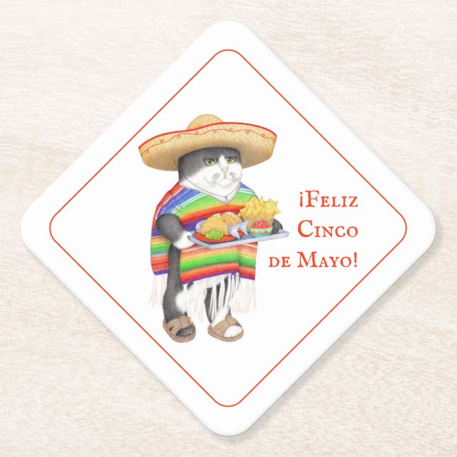 WENDELITO Cinco de Mayo Diamond Paper Untersetzer (Vorderseite)