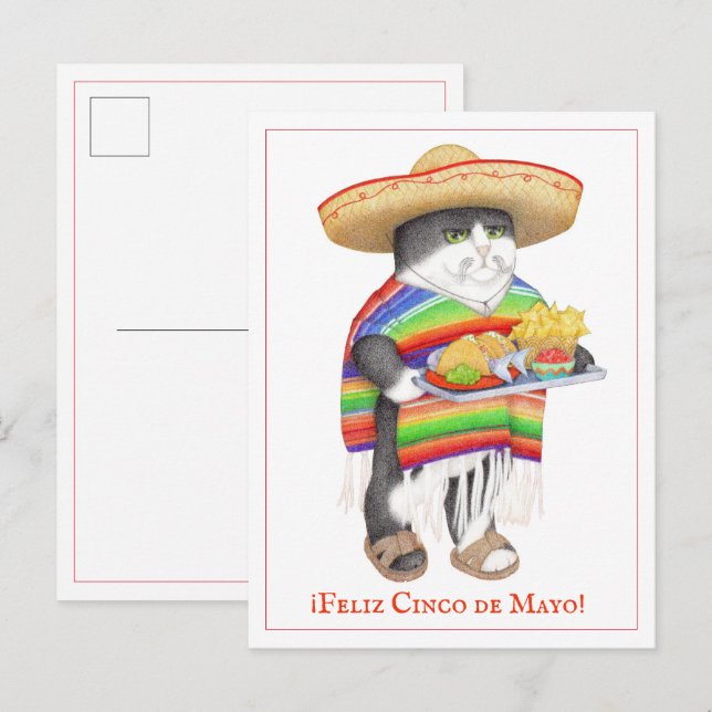 WENDELITO Cinco de Mayo Feiertagspostkarte (Vorne/Hinten)