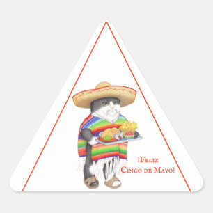 WENDELITO Cinco de Mayo Triangle Stickers