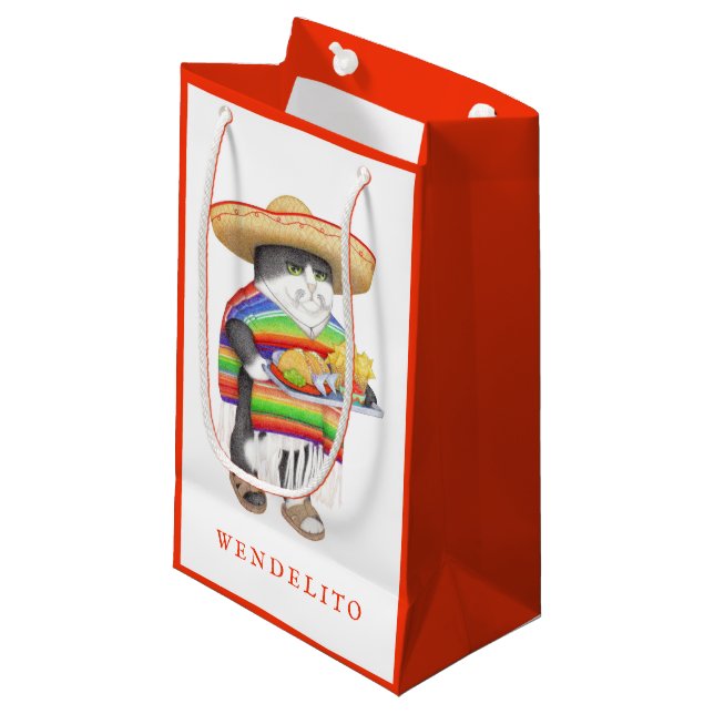 WENDELITO Kleine Geschenktasche Geschenktüte (Vorderseite Schrägansicht)