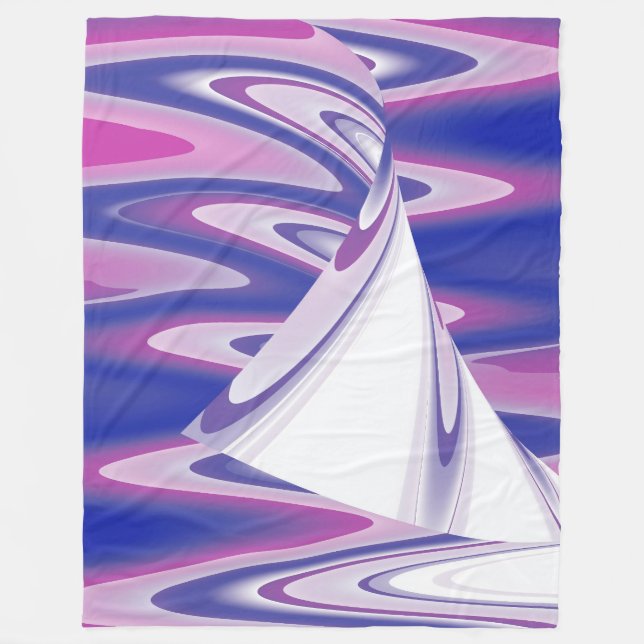 Wendewellen Fleecedecke (Vorderseite)