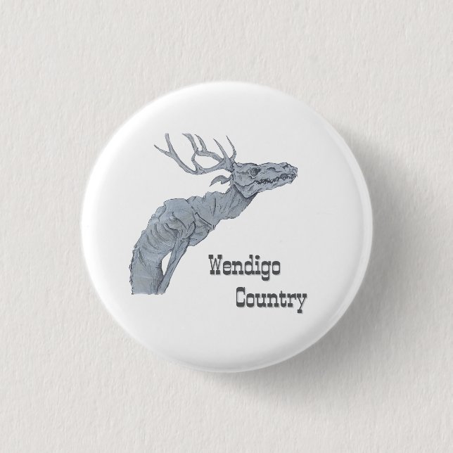 Wendigo Country Algonquian Folklore Button (Vorderseite)