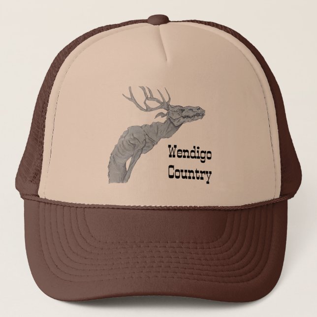 Wendigo country trucker hat truckerkappe (Vorderseite)