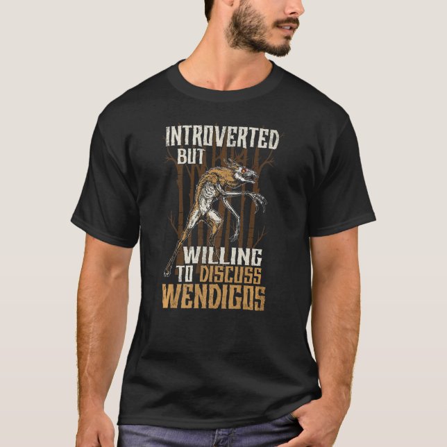 Wendigo Cryptid Skin Walker Folklore Kryptozoologi T-Shirt (Vorderseite)