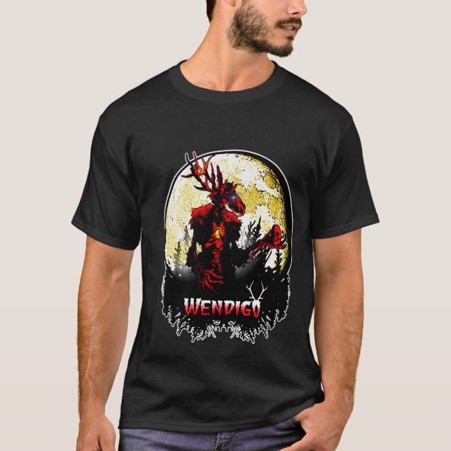 Wendigo New Monster Skinwalker Cryptid Evil Horror T-Shirt (Vorderseite)