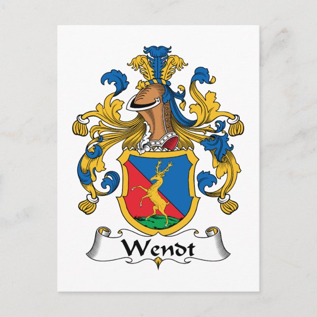 Wendt Familienwappen Postkarte (Vorderseite)