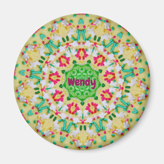 WENDY ~CANDY MAN Personalisiert Ostermuster ~ Magnet (Vorne)